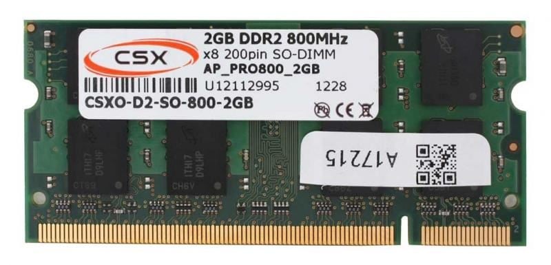 2GB 800MHz DDR2 Notebook RAM CSX (CSXO-D2-SO-800-2GB)