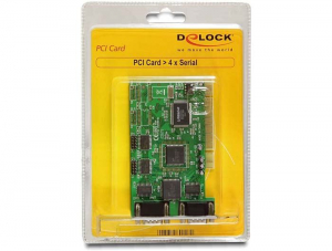 DeLock DL89046 4x soros (RS-232) PCI kártya