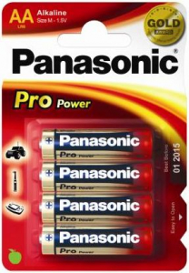 Panasonic 1.5V Alkáli AA ceruza elem Pro power (4db / csomag)  (LR6PPG/4BP)