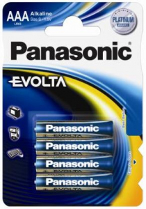 Panasonic 1.5V Alkáli AAA ceruza elem EVOLTA (4db / csomag)  (LR03EGE/4BP)