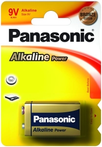 Panasonic 9V Alkáli elem Alkaline Power (1db / csomag)  (6LR61APB/1BP; 6LF22APB/1BP)