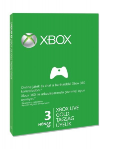 Microsoft Xbox Live Gold 3 hónapos előfizetés (Slim csomagolás) (52K-00138)