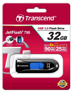 Pen Drive 32GB Transcend JetFlash 790 USB 3.0 (TS32GJF790K)
