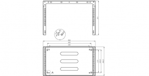 Stalflex rack szekrény keret  6U 19" 330mm fekete (WRH19-6U-330B)