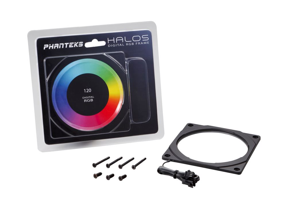 Phanteks Halos Digital RGB ventilátor keret 12cm fekete (PH-FF120DRGBP_BK01)