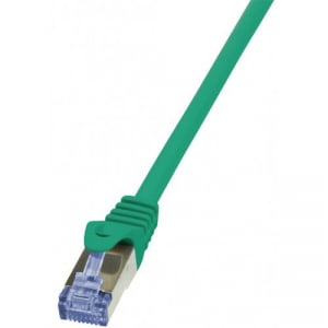 LogiLink 10G S/FTP PIMF PrimeLine patch kábel CAT6A 0,25m zöld (CQ3015S)