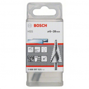 Bosch 2608597521 Lépcsős fúró HSS 6 – 39 mm, 10,0 mm, 93,5 mm