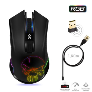 Spirit Of Gamer ELITE-M20 vezeték nélküli optikai Gaming egér fekete (S-EM20RF)
