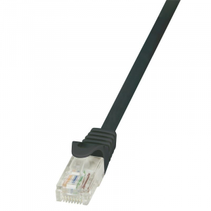 LogiLink CAT5E U/ UTP patch kábel 1.5m fekete (CP1043U)