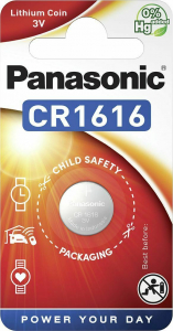Panasonic 3V L&iacute;tium gombelem (1 db/bliszter) (CR-1616EL/1B)
