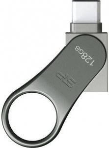 Pen Drive 128GB Silicon Power Mobile C80 USB-TypeC - USB 3.0 tit&aacute;n (SP128GBUC3C80V1S)