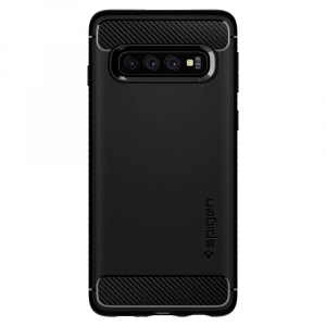 Spigen Rugged Armor Samsung Galaxy S10 hátlaptok fekete (605CS25800)