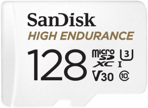 128GB Micro SDXC memória kártya Sandisk High Endurance CL10 U3 V30 + adapter  (SDSQQNR-128G-GN6IA / 183567)