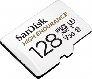 128GB Micro SDXC memória kártya Sandisk High Endurance CL10 U3 V30 + adapter  (SDSQQNR-128G-GN6IA / 183567)