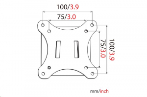 Digitus monitor tartó fix fali konzol max 32" (DA-90303-1)