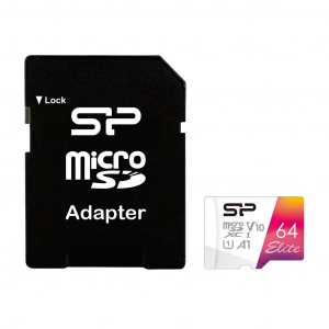 64GB microSDXC memória kártya Silicon Power Elite + adapter (SP064GBSTXBV1V20SP)