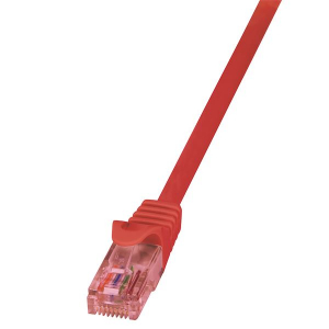 LogiLink CAT6 U/ UTP patch kábel PrimeLine AWG24 LSZH, 1m piros, CQ2034U