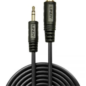 LINDY Jack Audio Hosszabbítókábel [1x Jack dugó, 3,5 mm-es - 1x Jack alj, 3,5 mm-es] 5.00 m Fekete