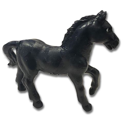 Bullyland Micro fekete ló játékfigura