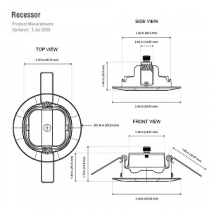 Aeotec Recessor TriSensor/MultiSensor 6 mozgásérzékelő foglalat (DSE010)
