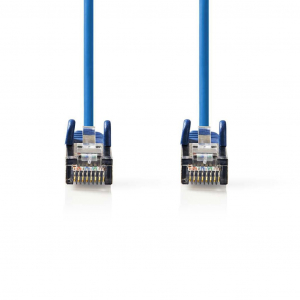 Nedis, Cat 5e kábel, SF/UTP, RJ45 (8P8C) dugasz-RJ45 (8P8C) dugasz, 1.5 m, kék
