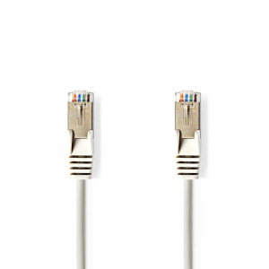 Nedis Cat 5e kábel, SF/UTP, RJ45 (8P8C) dugasz-RJ45 (8P8C) dugasz, 15.0 m, szürke