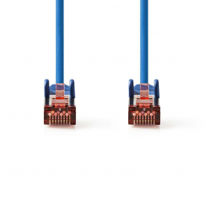 Nedis Cat 6 kábel, RJ45 (8P8C) dugasz-RJ45 (8P8C) dugasz, S/FTP, 3.00 m, kék