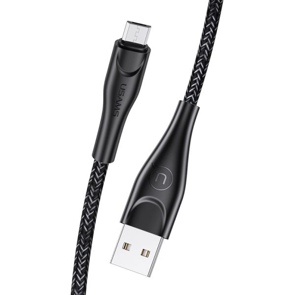 Usams SJ399USB01 Micro-USB adat és töltő kábel fekete (1324420)