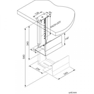 Asztal alá szerelhető számítógépház tartó, max. 30 kg, NewStar CPU D200SILVER