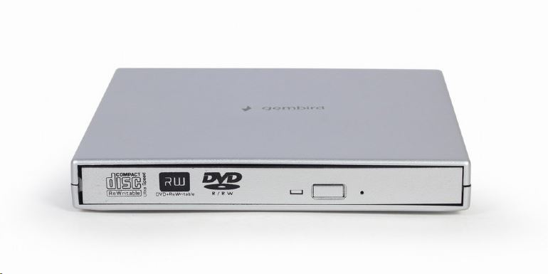 Gembird külső DVD író ezüst (DVD-USB-02-SV)