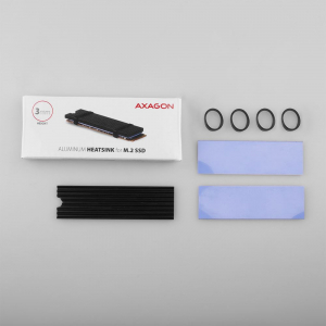 Axagon CLR-M2L3 passzív M.2 SSD hűtőborda fekete