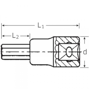 Stahlwille 49 4 02050004 Belső hatlap Dugókulcs bit betét 4 mm 3/8 (10 mm)