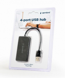Gembird USB 2.0 HUB 4 portos fekete (UHB-U2P4-04)