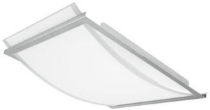 Ledvance Lunive Arc üvegbúrás mennyezeti led lámpa 19W/4000K/1200lm/IP20/393x300mm szürke (4058075228337)