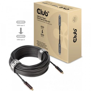 Club 3D USB Gen2 Type-C A/V Unidirectional M/M 20m akt&iacute;v optikai k&aacute;bel (CAC-1589)