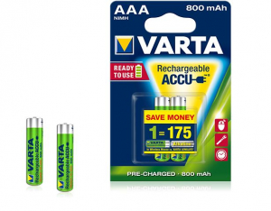 Varta Ready To Use AAA Ni-Mh 800 mAh ceruza akku (2db/csomag)