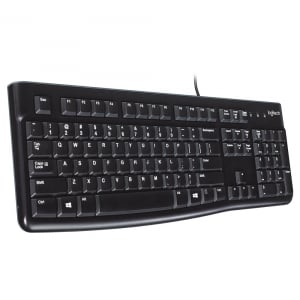 Logitech K120 USB billentyűzet US fekete OEM  (920-002479)