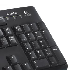 Logitech K120 USB billentyűzet US fekete OEM  (920-002479)