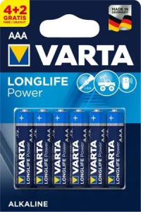 Varta Longlife Power alkáli elem AAA 6db (4903121436)