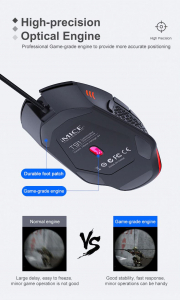 iMice T91 Gaming eg&eacute;r fekete