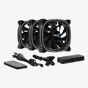 Aerocool Astro 12 Pro ház hűtő ventilátor csomag (3db ventilátor+Hub+vezérlő) (ACF3-AT10217.02)