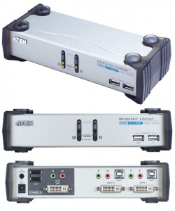 ATEN KVM Switch 2PC USB DVI + kábelkészlet (CS1762)