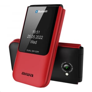 Aiwa FP-24RD Dual-Sim mobiltelefon fekete-piros