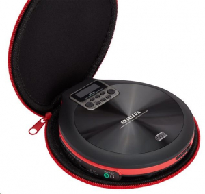 Aiwa PCD-810RD hordozható CD lejátszó fekete-piros