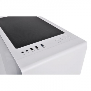 Thermaltake S100 Tempered Glass Snow Edition Micro táp nélküli ablakos ház fehér (CA-1Q9-00S6WN-00)