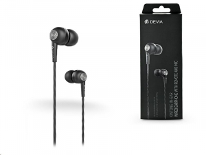 Devia ST310430 Kintone Eco fekete mikrofonos fülhallgató headset
