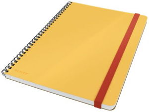 Leitz Cosy Soft Touch spirálfüzet, kockás meleg sárga (44840019)