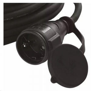 Emos P01825R hosszabbító gumikábellel IP44 3x2.5mm 25m fekete
