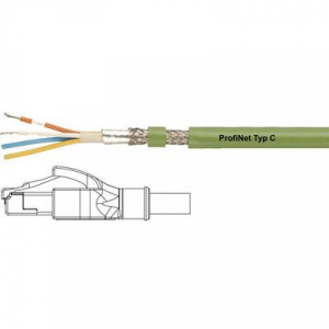 RJ45 Hálózat, PROFInet C Összekötőkábel CAT 5e SF/UTP 2.00 m Zöld PUR köpeny, Fonat árnyékolás, Fólia árnyékolás, Hajlékony belső vezeték Helukabel