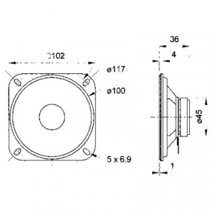 Visaton R 10 S 4 coll 10.16 cm Szélessávú hangszóró 20 W 8 ?